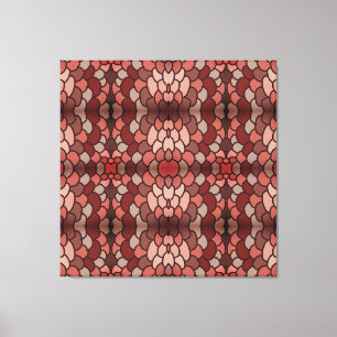 Rotes braunes Terrakotta-Mosaik Leinwanddruck
