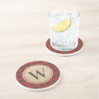 Rotes Buffalo Kariert Monogramm
