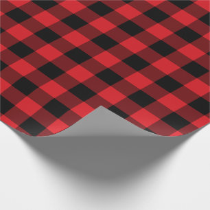 Rotes Buffalo-Karo-Muster Geschenkpapier