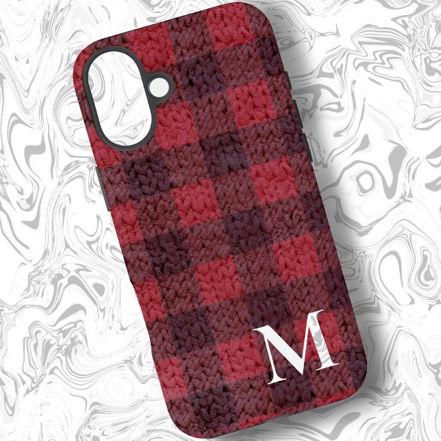 Rotes Büffelkariert Sweater Karomuster iPhone Hülle (Von Creator hochgeladen)