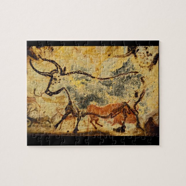 Rotes Bull', Lascaux, Dordogne_Art des Altertums Puzzle (Horizontal)
