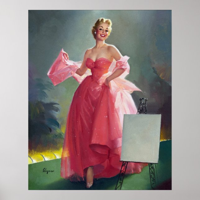 Rotes Button Poster (Vorne)