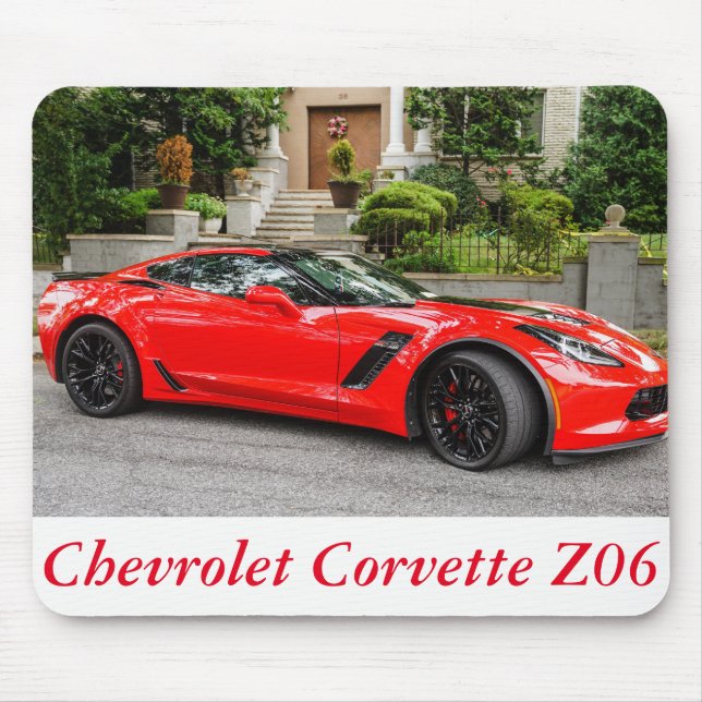 Rotes C7 Chevrolet Corvette Mousepad (Vorne)