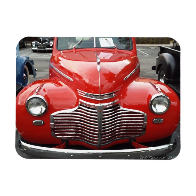 Rotes Chevy Coupe Magnet (Horizontal)