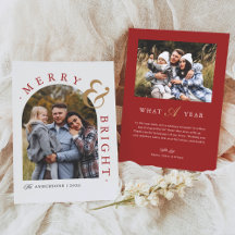 Rotes Chic Charm Merry & Bright Bogen Foto