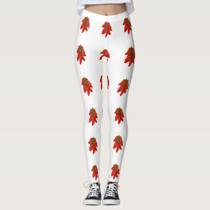 Rotes Chili-Paprikaschoten-Muster Leggings