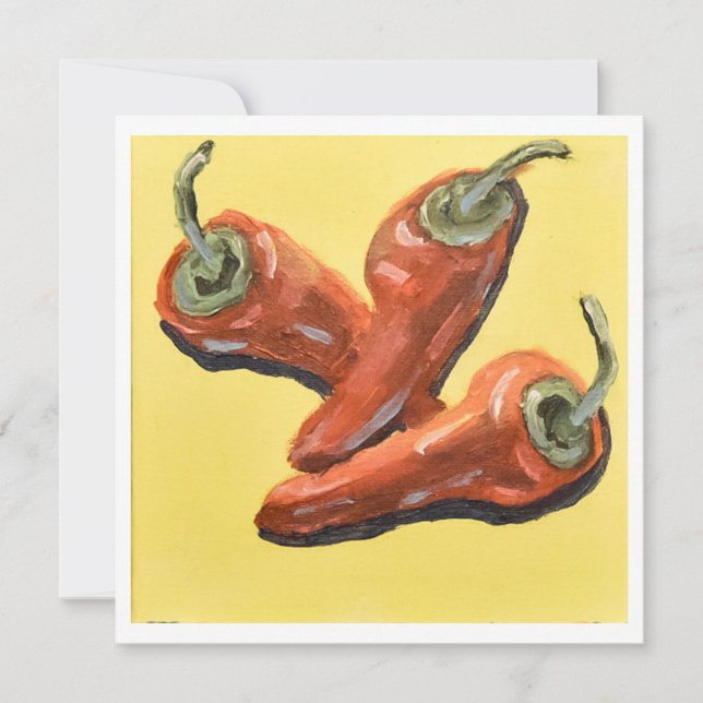 Rotes Chili Pfeffer Trio Karte (Vorderseite)
