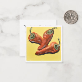Rotes Chili-Pfeffer-Trio Mitteilungskarte