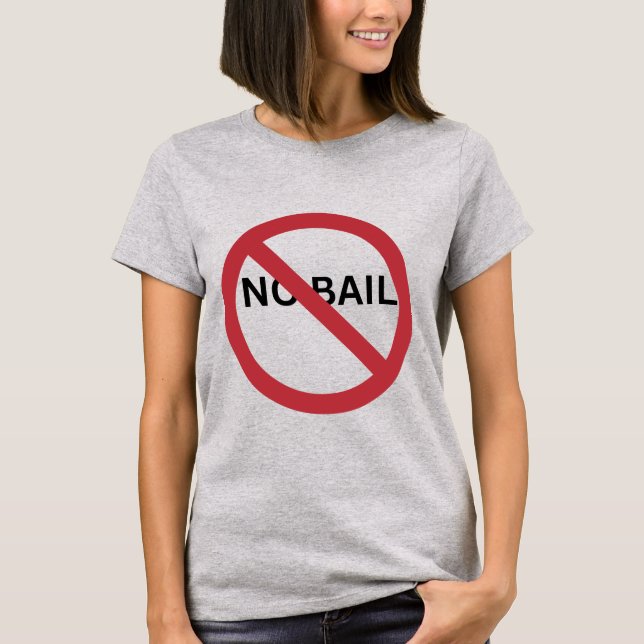ROTES CIRCLE SLASH LINE SYMBOL SIGN - KEINE BAIL T-Shirt (Vorderseite)