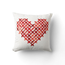 Rotes Cross-Stitch Blick Herz Reversible Land
