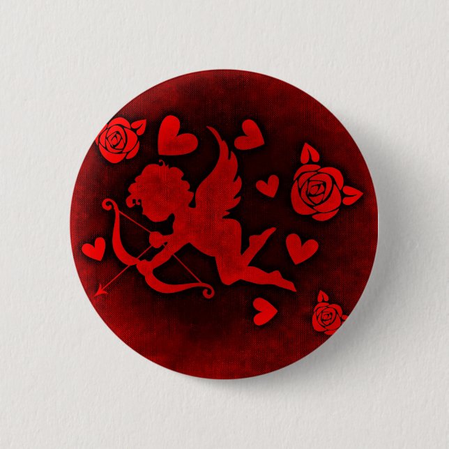 Rotes Cupido Button (Vorderseite)