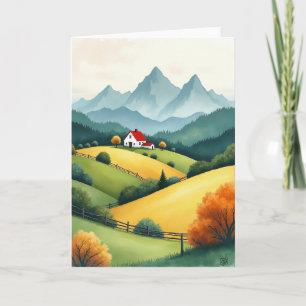 Rotes Dach Vatertagskarte Karte