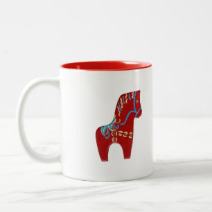 Rotes Dala-Pferd #6 Tasse
