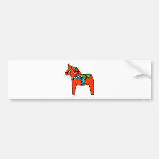 Rotes Dala Pferd Autoaufkleber