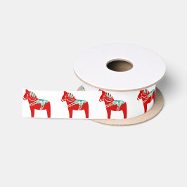 Rotes Dala Pferdeband Satinband