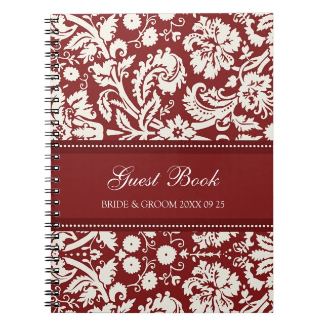 Rotes Damen-Notebook für Hochzeiten Notizblock (Vorderseite)