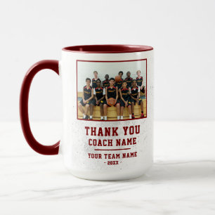 Rotes Danke Trainer Teamname Foto Tasse