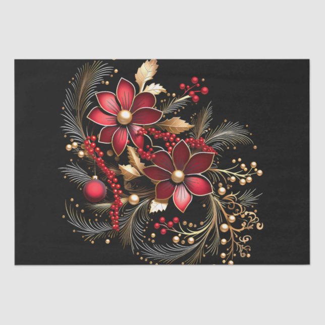 Rotes Dekorationspapier für Blume Seidenpapier (Vorderseite)