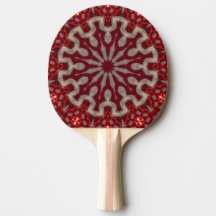 Rotes dekoratives Ping-Pong-Schläger