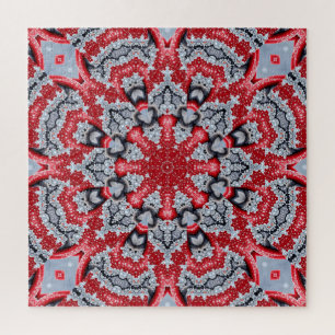 Rotes Dekoratives Puzzle