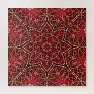 Rotes Dekoratives Puzzle