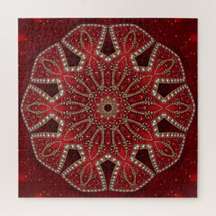 Rotes dekoratives Puzzle