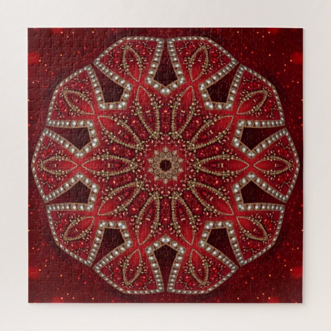 Rotes dekoratives Puzzle (Vertikal)