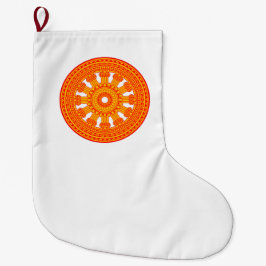 Rotes Dharma-Rad (buddhistische Kunst) Großer Weihnachtsstrumpf