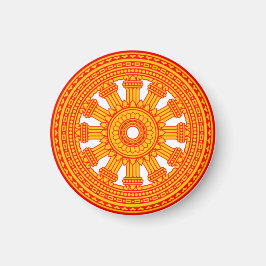 Rotes Dharma-Rad (buddhistische Kunst) Magnet