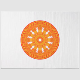 Rotes Dharma-Rad (buddhistische Kunst) Seidenpapier