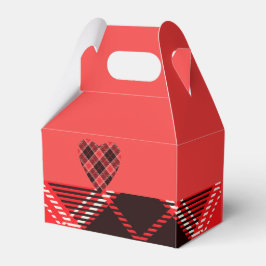 Rotes Diamantmuster Tartan Gefälligkeitsbox Geschenkschachtel