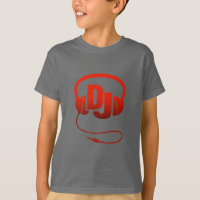 Rotes DJ scherzt T - Shirt