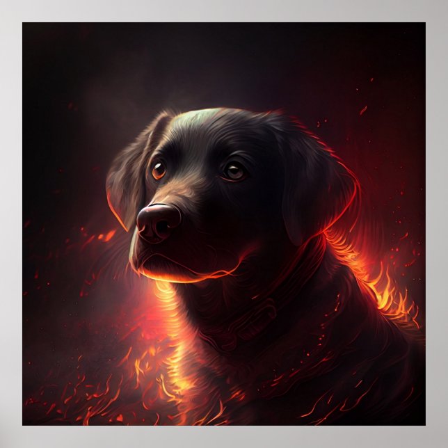 Rotes Dog-Poster Poster (Vorne)