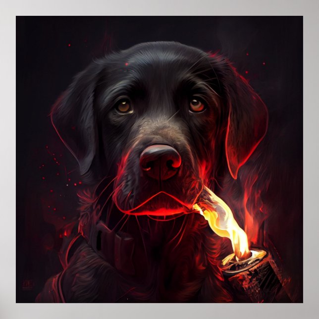 Rotes Dog-Poster Poster (Vorne)