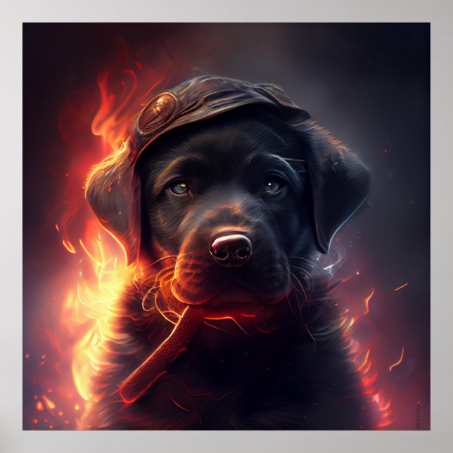 Rotes Dog-Poster Poster (Vorne)