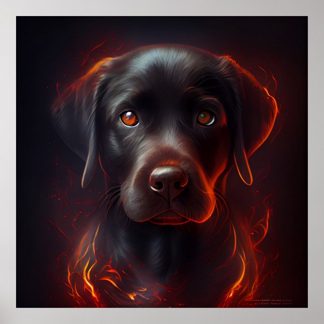Rotes Dog-Poster Poster (Vorne)