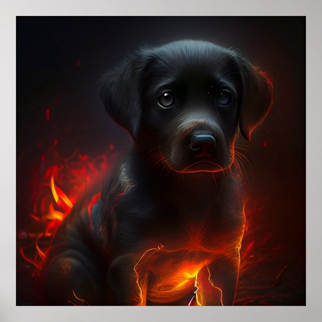 Rotes Dog-Poster Poster (Vorne)