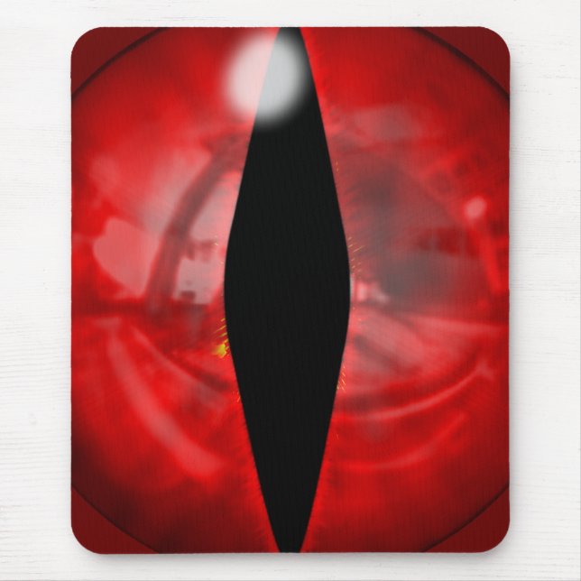 Rotes Drache-Auge Mousepad (Vorne)