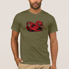 Rotes Drache-Geschöpf-kundengerechter T - Shirt