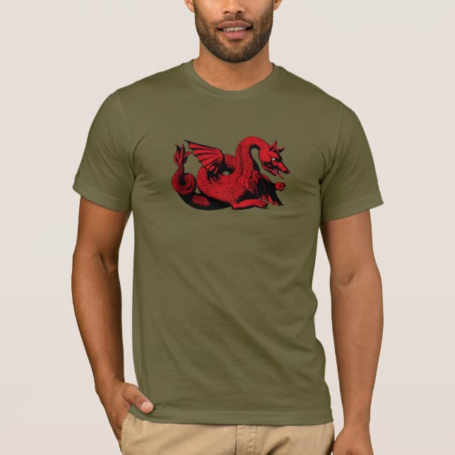 Rotes Drache-Geschöpf-kundengerechter T - Shirt (Vorderseite)
