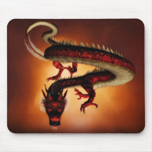 Rotes Drache mousepad (Vorne)