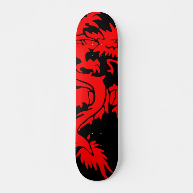 Rotes Drache-Skateboard Skateboard (Vorne)