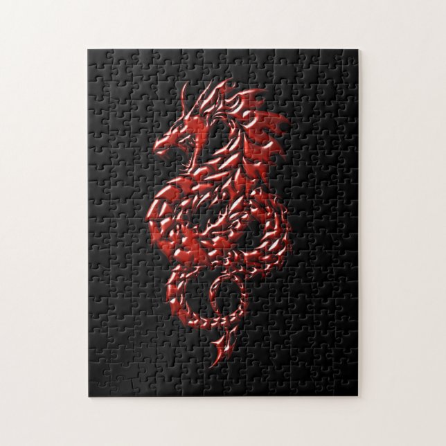 Rotes Drache-Steigen Puzzle (Vertikal)