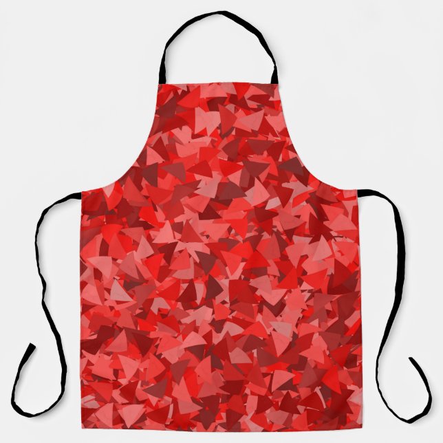 Rotes Dreieckmuster Schürze (Vorderseite)