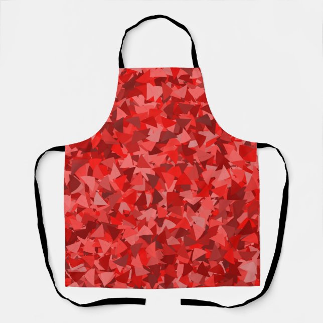 Rotes Dreieckmuster Schürze (Vorderseite)