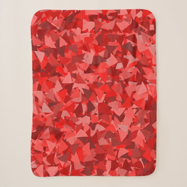 Rotes Dreieckmuster Sherpadecke (Vorderseite)