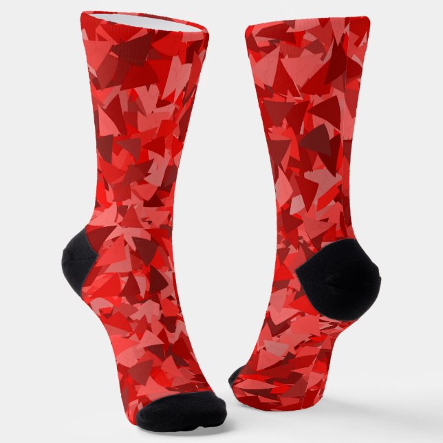 Rotes Dreieckmuster Socken (Gewinkelt)