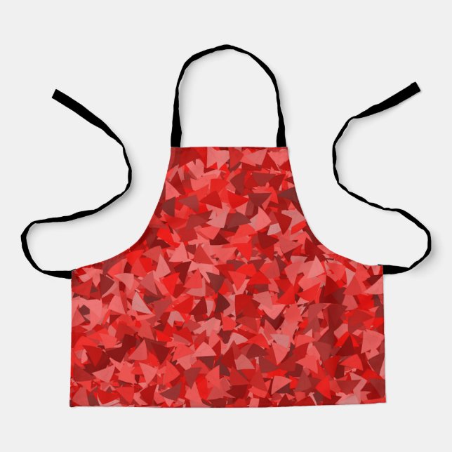 Rotes Dreiecksmuster Schürze (Vorderseite)