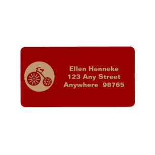 Rotes Dreirad Adressaufkleber