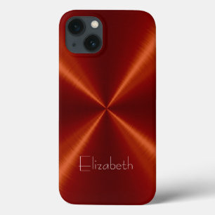Rotes Edelstahl-Metall Case-Mate iPhone Hülle